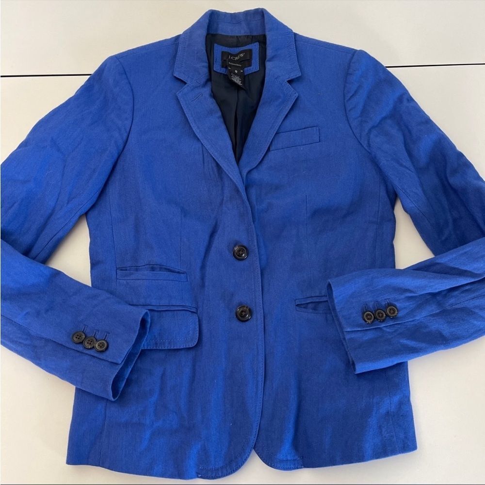 J crew blue schoolboy black label blazer 0